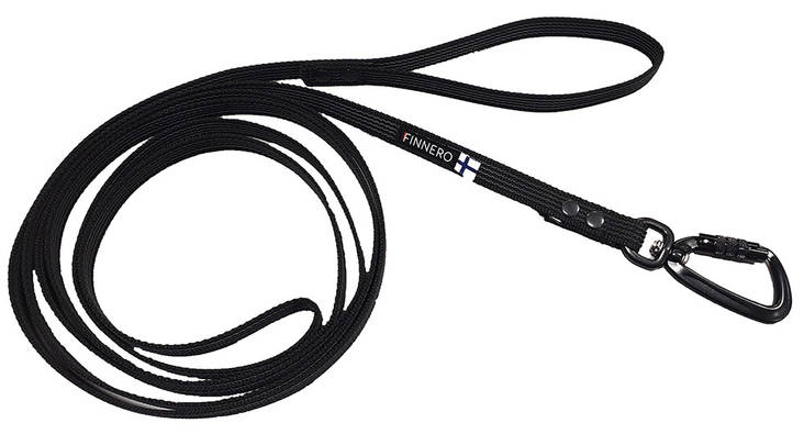 Rescue talutin antislip musta 1,5cmx3m FinNero - Koiran talutin käsilenkit - 032398 - 1