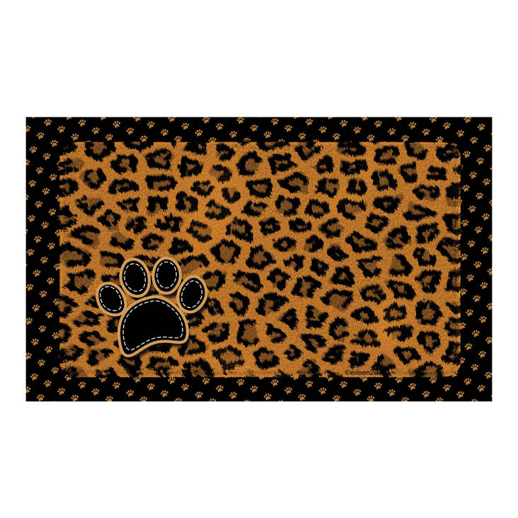 Ruokailualusta Leopardi ruskea 51x30cm Drymate - Koiran ruokinta-alustat - 039608 - 1