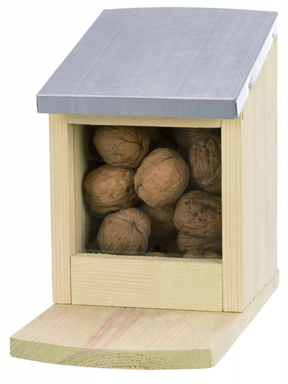 Ruokinta-automaatti oravalle alumiinivahvistetulla katolla 12x18x24cm Trixie - Villieläinten ja -lintujen ruokinta - 028258 - 1