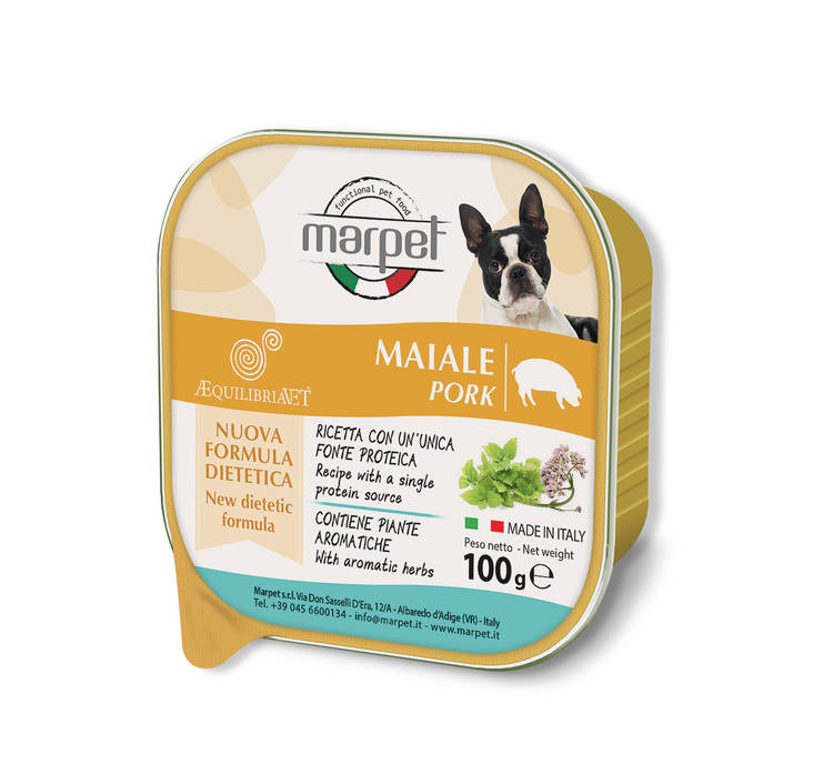 Sianliha 100g koiran täysravinto ÆQUILIBRIAVET marpet - Koiran säilykkeet aikuisille koirille - 025838 - 1