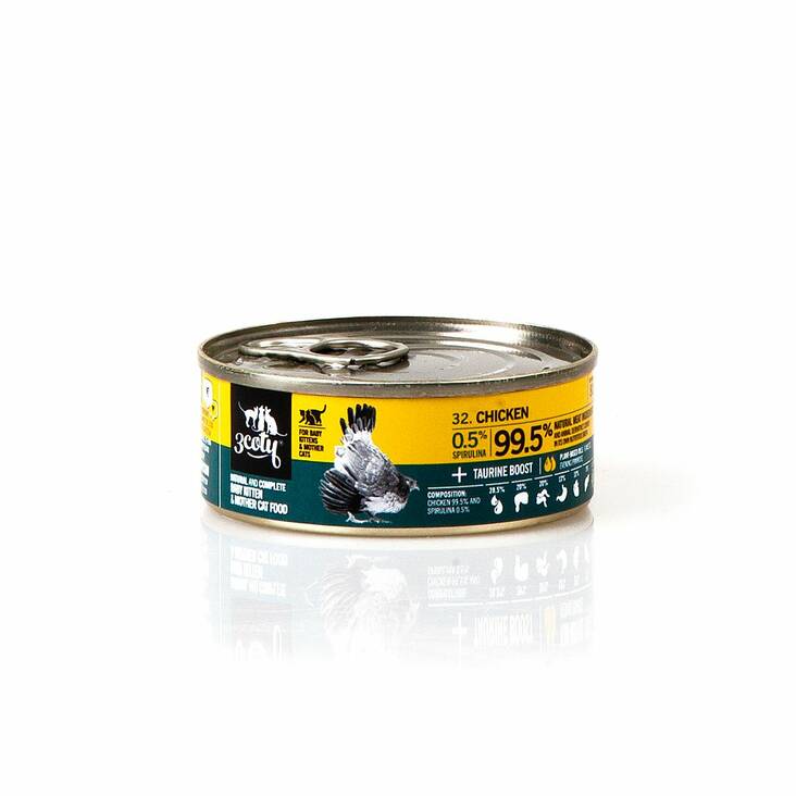 Kitten kana ja spirulina 032. mousse 3coty - Kissanpennun säilykkeet ja kasvatusruoat - 039408 - 1