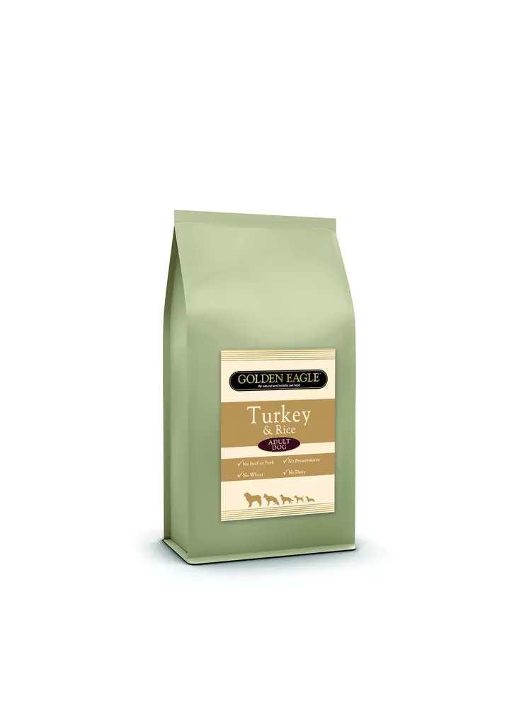 Dog Turkey & Rice 23/8 Naturally Golden Eagle - Koiran kuivaruoat aikuisille koirille - 052858 - 1