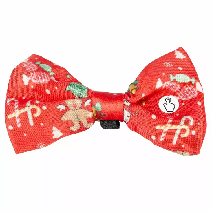 Joulurusetti LED valolla 6x10x1,5cm punainen Duvo+ - Koiran tossut, sukat ja korvasuojat - 054288 - 1