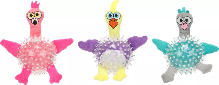 Lintupallo Stekti TPR 14,5x17,5cm värimix Flamingo - Koiran pallot ja heittolelut - 055478 - 1