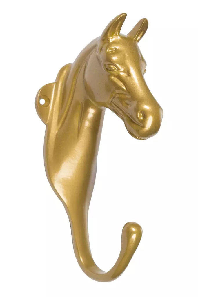 Koukkunaulakko Hevosen pää kulta HKM-sports - Hevosen hoitovälineiden säilytys - 055778 - 1