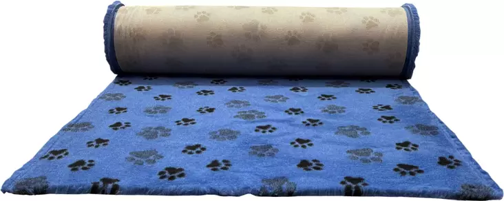 Companion ProFleece makuualusta 100x75cm Paws sininen - Koiran alustat ja matot - 056228 - 1
