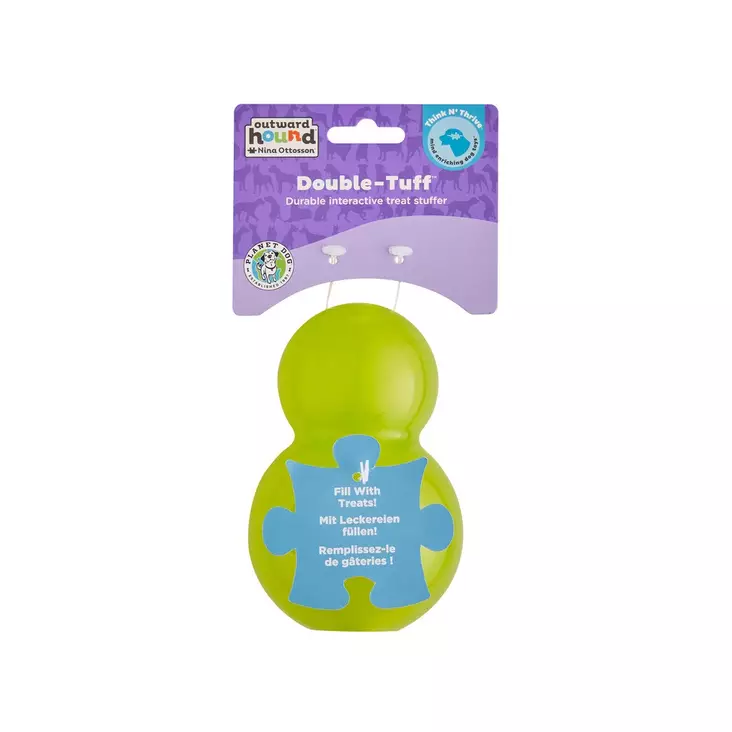 Aktivointilelu Double-Tuff L vihreä Outward Hound - Koiran aktivointilelut - 052498 - 1
