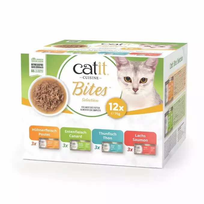 Bites Selection 12x75g prk Catit Cuisine - Aikuisten kissojen säilykkeet - 055718 - 1