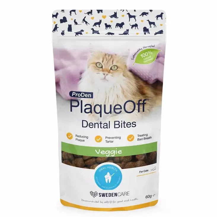 Dental Bites 60g PlaqueOff cat - Kissan funktionaaliset makupalat - 043488 - 1