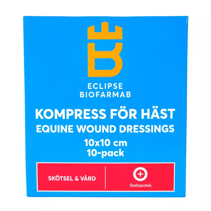 Haavaside Kompress 10kpl 10x10cm tarttumaton pinta Eclipse Biofarmab - Hevosen haavahoito ja ensiapu - 050358 - 1