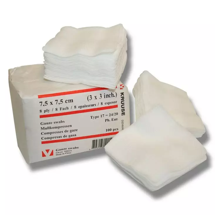 Haavataitos 7,5x7,5cm 100kpl Kruuse - Hevosen haavahoito ja ensiapu - 053798 - 1