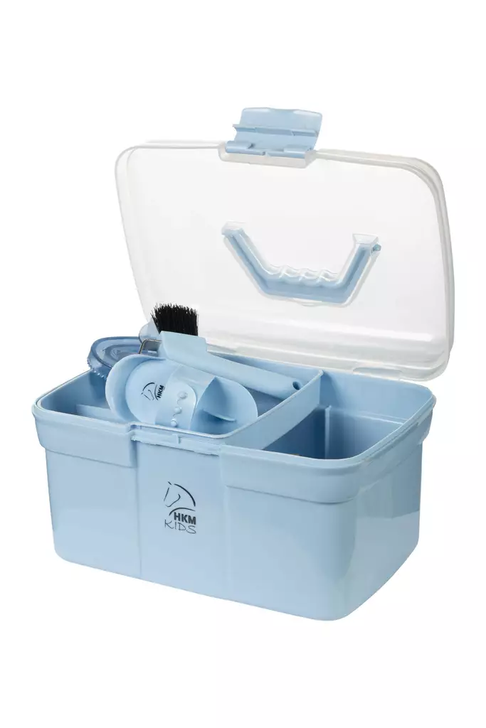 Harjaboxi Kids 7kpl setti vaaleansininen HKM-sports - Hevosen harjat, suat ja letitys - 055268 - 1