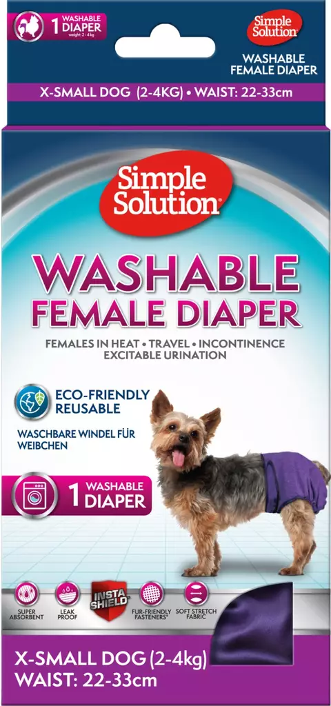 Juoksuhousut pestävä Washable Female Diaper lila Simple Solution - Juoksuaika- ja pissasuojat - 057518 - 1