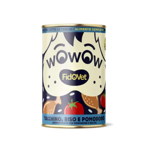 Turkey with Rice and Tomato 400g Wowow FidoVet - Koiran säilykkeet aikuisille koirille - 053218 - 1