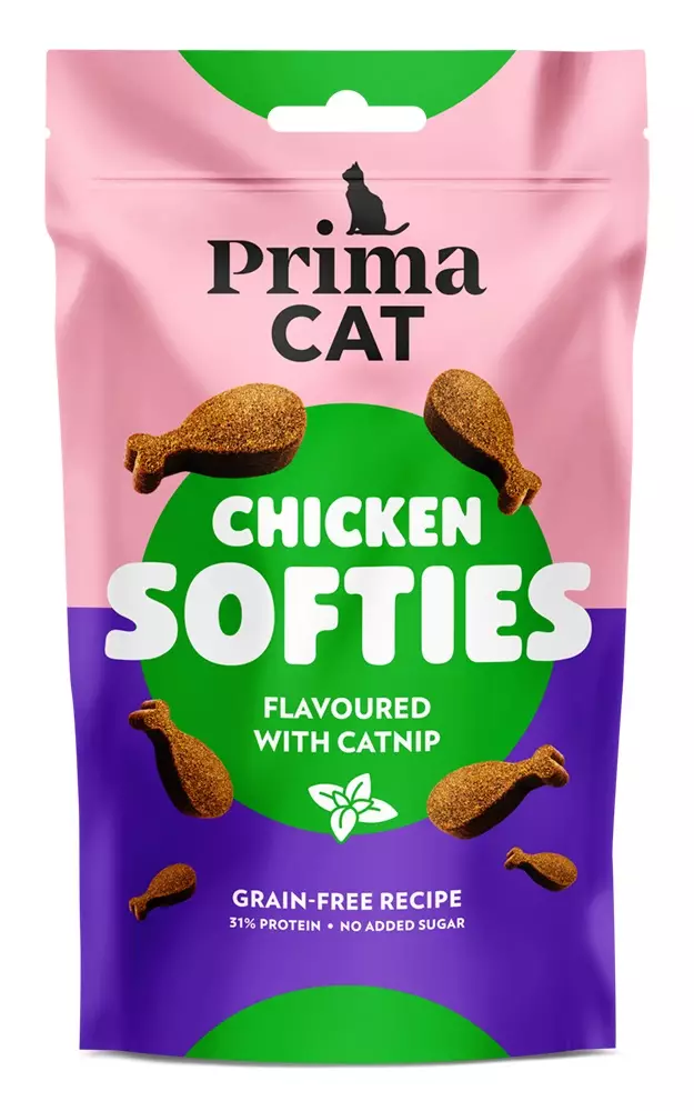 Kana ja kissanminttu 50g Softies PrimaCat - Kissan herkut ja makupalat - 059028 - 1