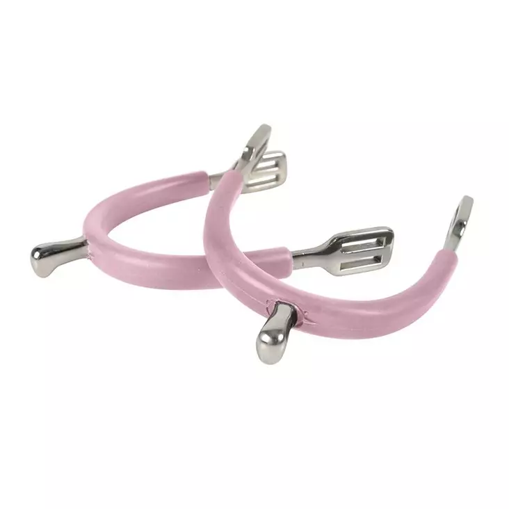 Kannukset 15mm kumipäällyste pinkki Hansbo Sport - Ratsastajan kannukset ja tarvikkeet - 047278 - 1