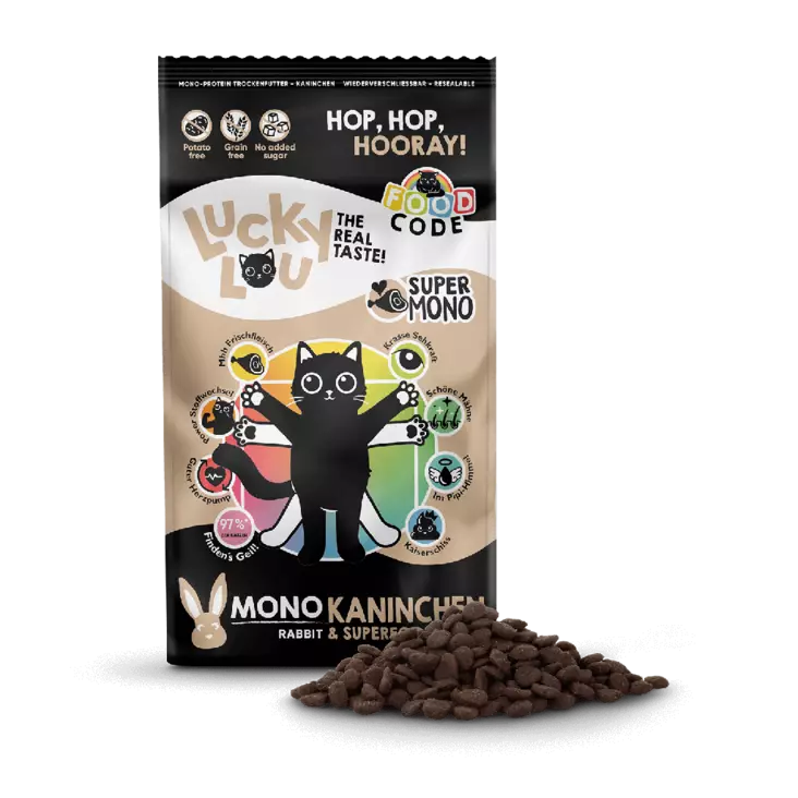 Mono Rabbit & Superfoods Lucky Lou - Kissan kuivaruoat aikuisille kissoille - 052338 - 1