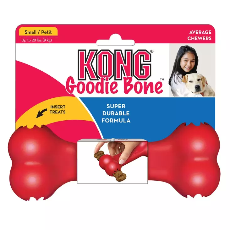 Kumiluu Goodie Bone punainen KONG - Koiran aktivointilelut - 043808 - 1