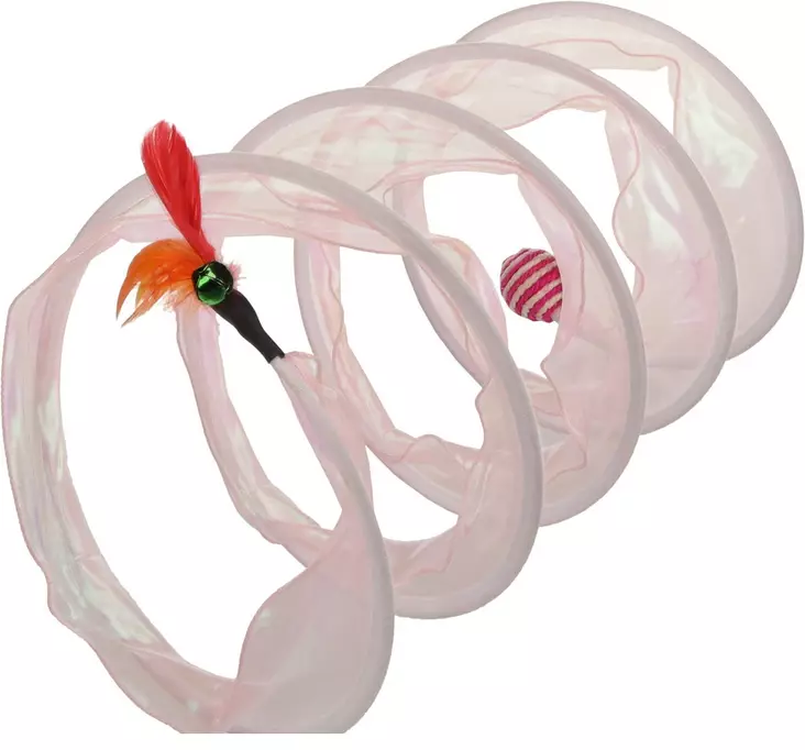 Leikkitunneli 45x23,5cm pinkki Flamingo - Kissan tunnelit, putket ja pussit - 050508 - 1