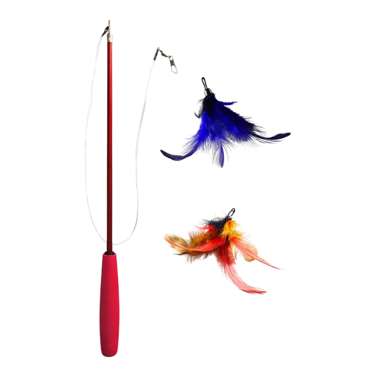 Onkisetti kissalle Feathery x2 Yugie - Kissan huiskat ja onkilelut - 032438 - 1