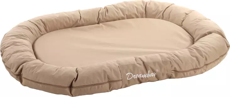 Patja Dreambay ovaali vettähylkivällä kankaalla 120x90x16cm beige Flamingo - Koiran patjat - 057448 - 1