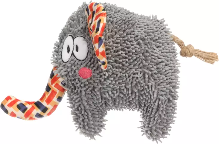 Pehmolelu MoppiNorsu Saffia 24x7,5x17cm harmaa Flamingo - Koiran pehmolelut - 050738 - 1