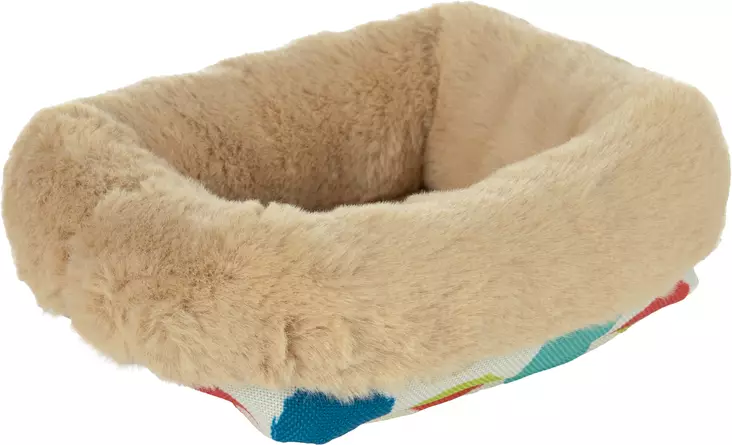 Reunapeti Fizi pieneläimille 13x15x5,5cm pallokuviointi Flamingo - Pieneläinten pesät ja pedit - 050458 - 1