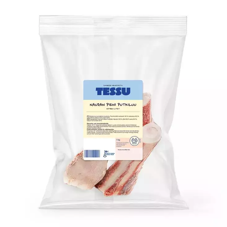 Putkiluu nauta pieni 1kg pakaste Tessu - Koiralle pakaste luut - 028978 - 3