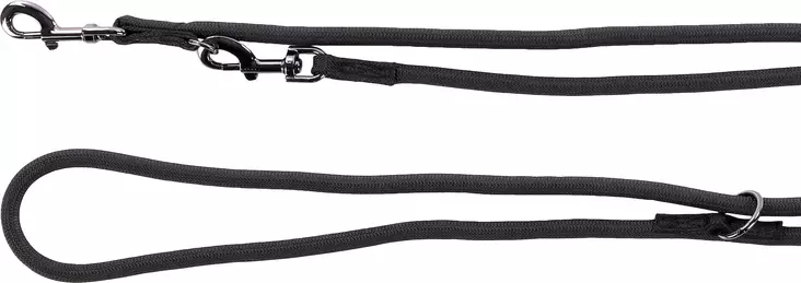 Pyöreä monitoimitalutin Aiden 2,5m x 12mm musta Flamingo - Koiran nylontaluttimet - 056498 - 1