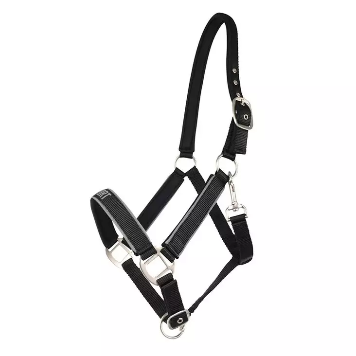 Riimu heijastava neopreenipehmuste musta Hansbo Sport - Hevosen nylonriimut - 051128 - 1