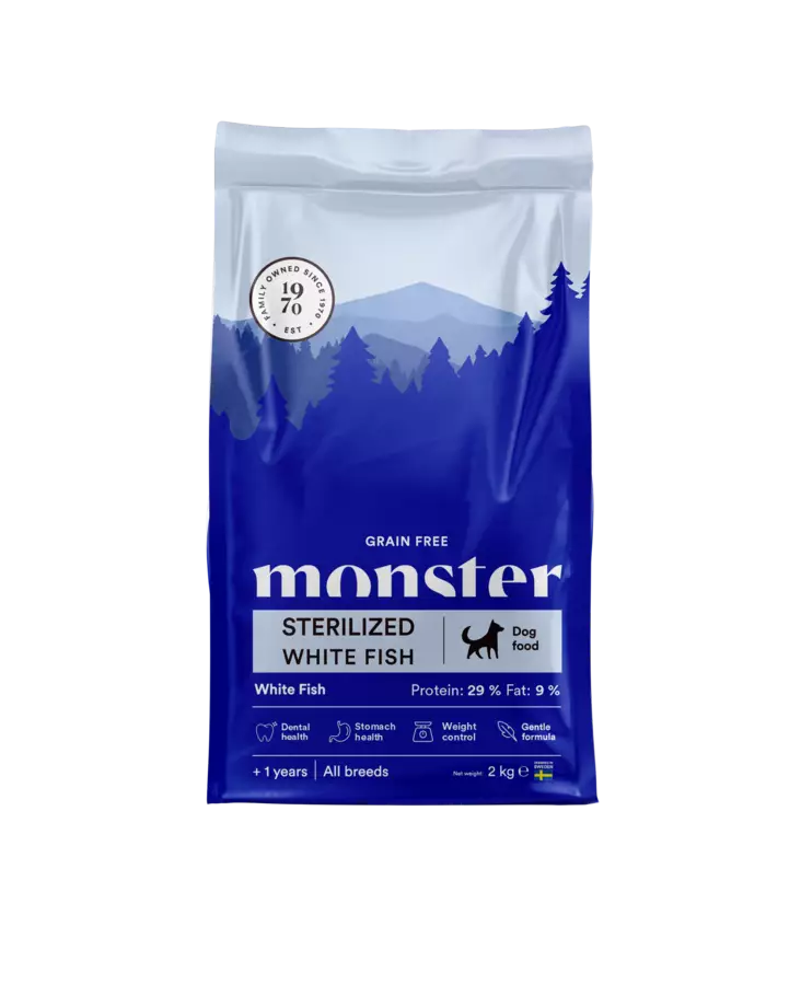 Sterilized white fish Grain Free monster dog - Koiran kuivaruoat aikuisille koirille - 048358 - 1