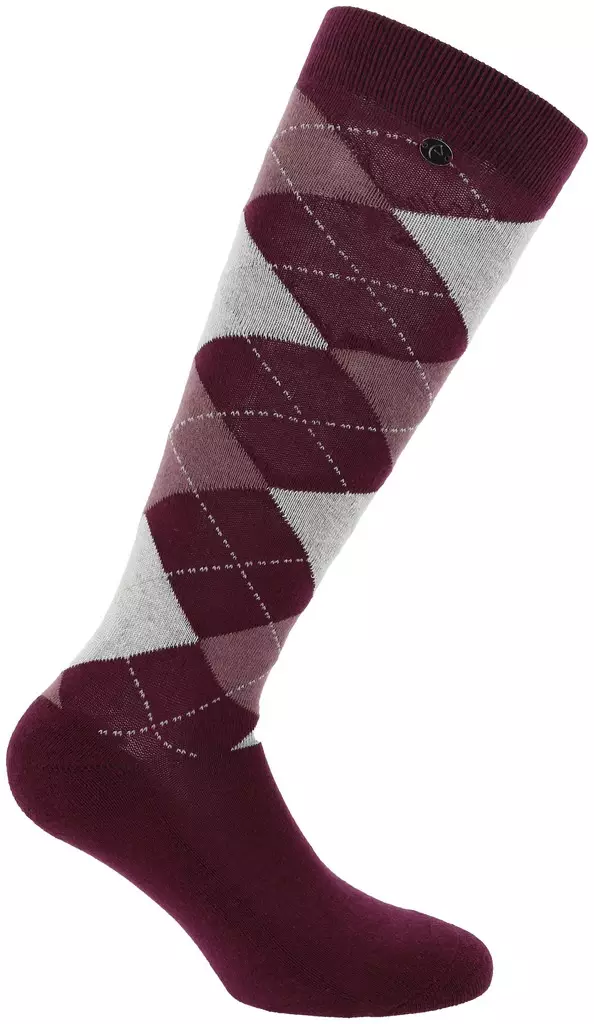 Sukat Argyle burgundi/vanha rosa Equitheme - Ratsastajan asusteet - 051728 - 1