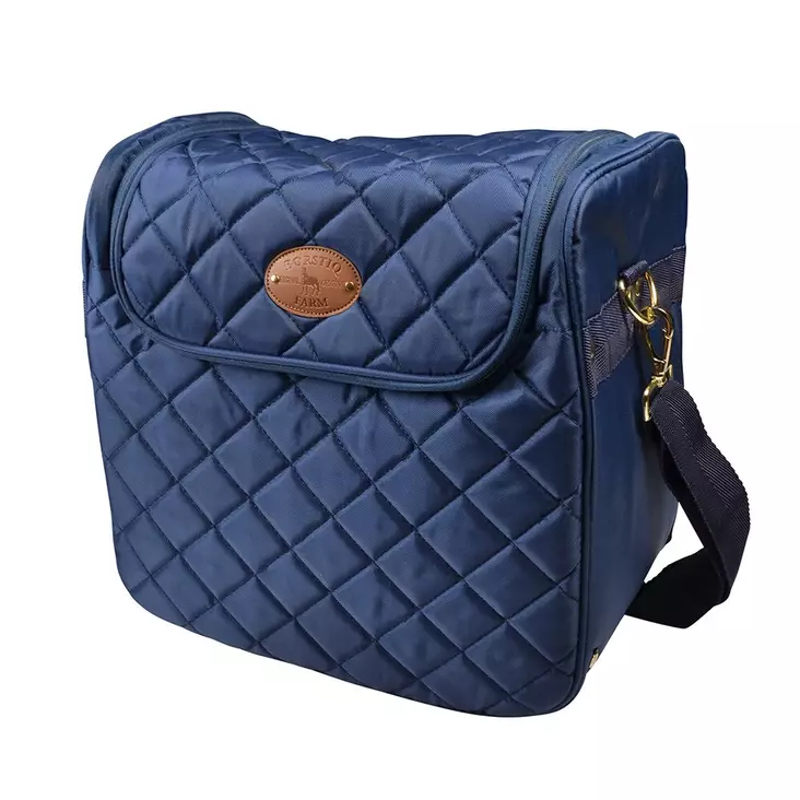Tarvike- / harjalaukku 34 x 35 x 21 cm navy Borstiq Farm - Hevosen varusteiden kuljetus ja säilytys - 036908 - 1