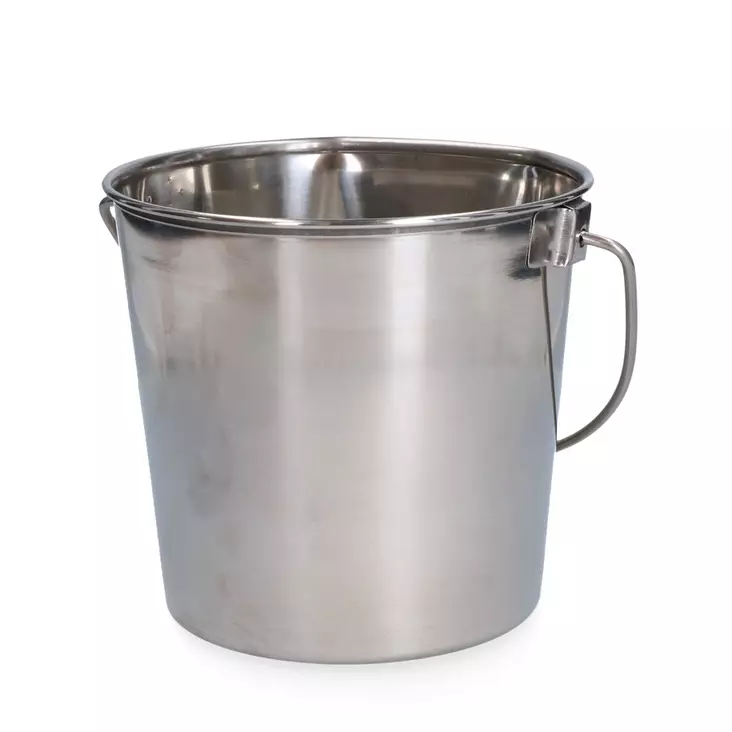 Teräsämpäri 3,7L litteällä sivulla HAC - Koiran metallikupit ja telineet - 003918 - 2