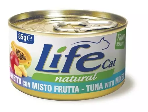 Tonnikala hedelmämix 85g prk LifeCat - Aikuisten kissojen säilykkeet - 045638 - 1