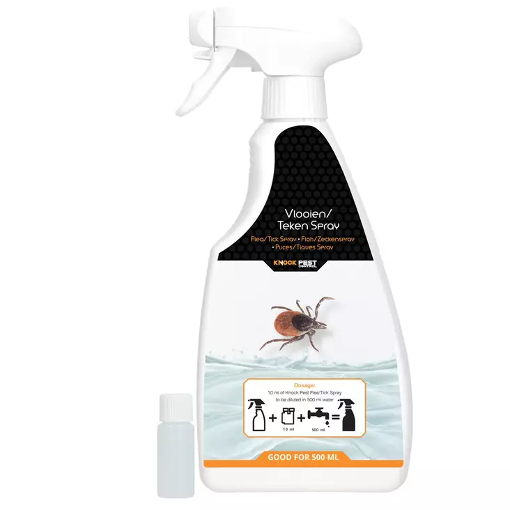 Torjuntasuihketiiviste Flea/Tick 500ml Knock Pest - Koiran suojaus hyönteisiltä ja loisilta - 056748 - 1