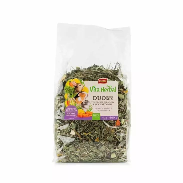 Duo Mix Snack Vegetable Meadow 400g Vita Herbal Vitapol - Pieneläinten heinät ja korsirehut - 053278 - 1