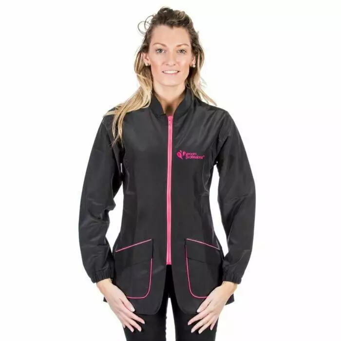 Trimmauspaita pitkähihainen Milano musta-pinkki Groom - Koiraurheilijan vaatteet - 055658 - 1