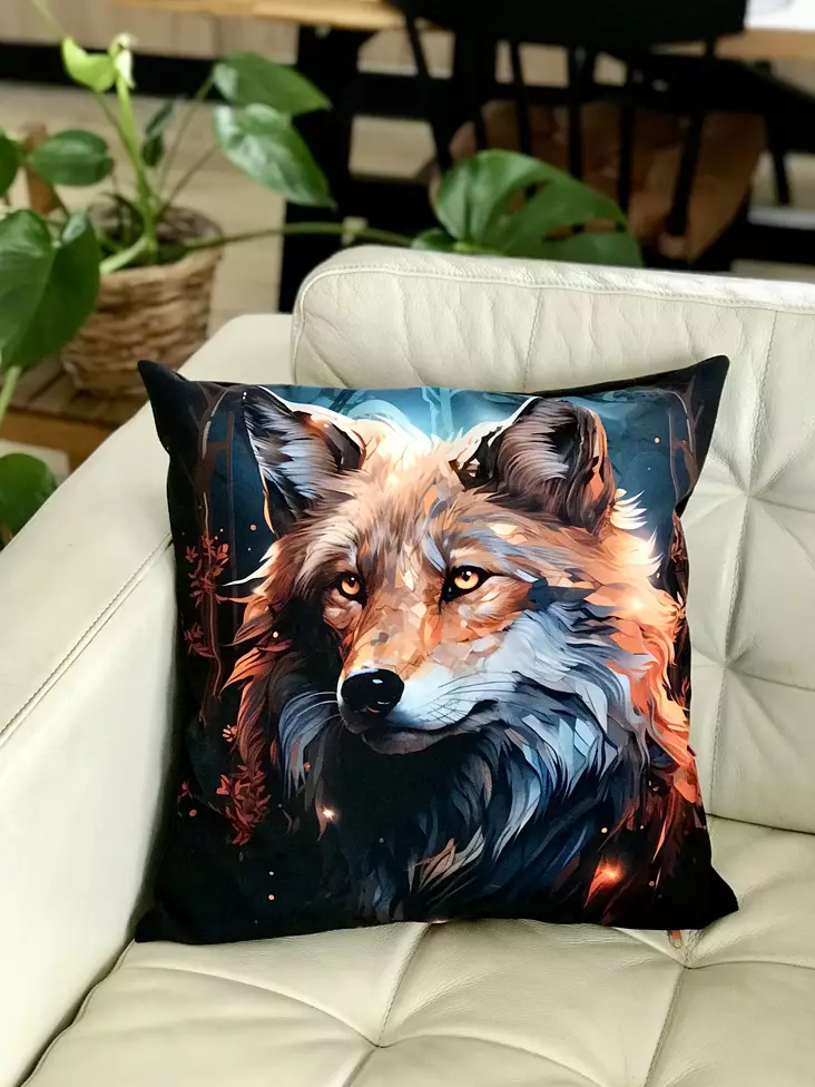 Tyyny ketun pää 45x45cm KABOO - Koti ja sisustus - 038008 - 1