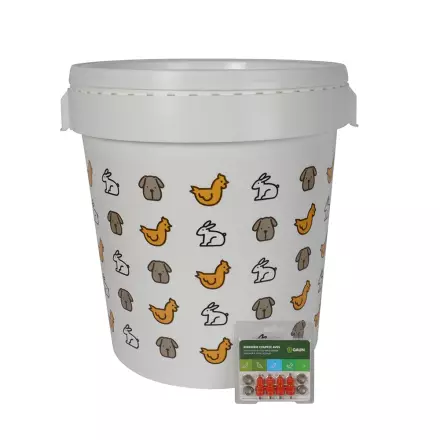 Vesisäiliö nipoilla 382 x 403mm 4 x juomanippa GAUN - Kotieläin lintujen ruokinta - 024898 - 1