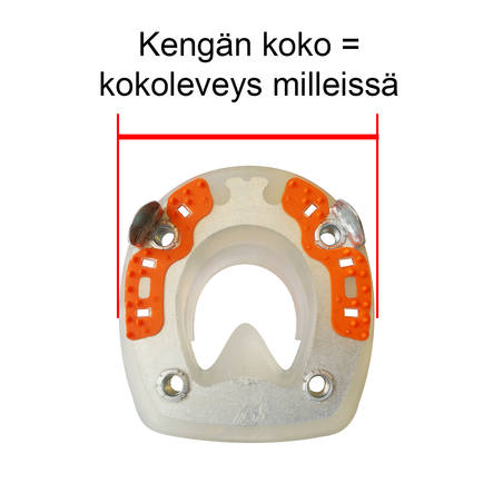 Duplo joustokenkä 126 sivukääntein ja hokinreijillä Round - Hevosen erikoiskengät - 022099 - 2