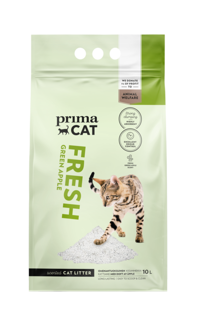 Fresh kissanhiekka Apple 10L PrimaCat - Kissanhiekat ja hiekan hajusteet - 029909 - 1