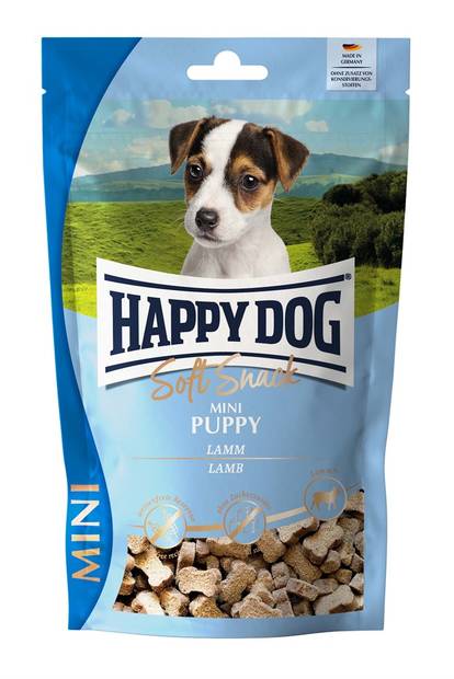 Makupala Soft Snack Mini Puppy Lamb 100g Happy Dog - Koiran herkut ja makupalat - 038279 - 1