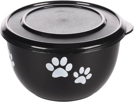 Teräskuppi Kena muovikannella musta-hopea Flamingo - Koiran metallikupit ja telineet - 035529 - 1