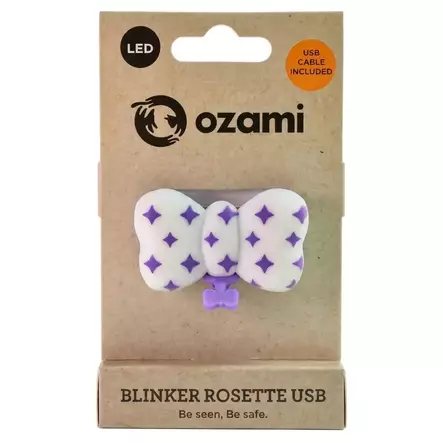 Huomiovalo Blinker Rosette USB ladattava lila Ozami - Koiran heijastimet ja turvavalot - 059479 - 1