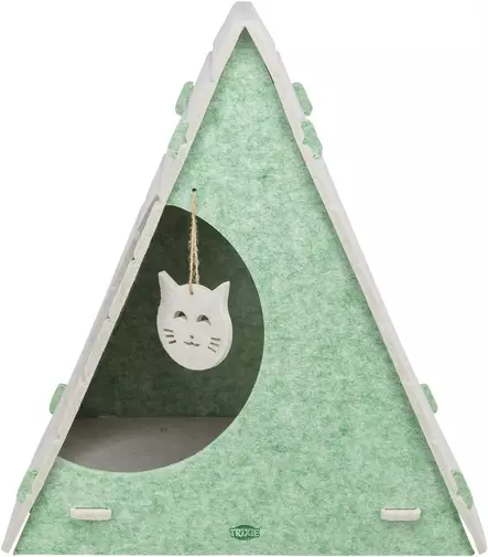 Huopaluola Lucy 46x50x38cm beige-vihreä Trixie - Kissan pesä-, iglu- ja riippupedit - 057109 - 2