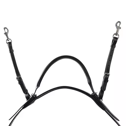 Kaulahihna kahvalla nahkaa musta Hansbo Sport - Ratsun martingnaalit ja rintaremmit - 056509 - 2