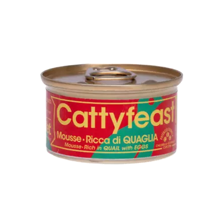 Kitten viiriäinen & kananmuna mousse 85g Cattyfeast - Kissanpennun säilykkeet ja kasvatusruoat - 054649 - 1