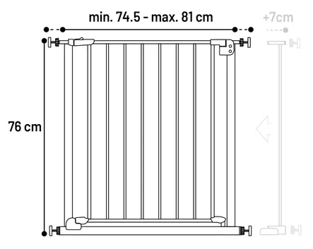 Koiraportti Bruno 76-81x76cm Flamingo - Koiraportit - 056799 - 2