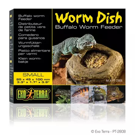 Ruokakuppi reunalla S Worm Dish ExoTerra - Terraarion tarvikkeet ja kuivikkeet - 045349 - 1